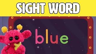 BLUE - Let's Learn the Sight Word BLUE with Hubble the Alien! | Nimalz Kidz! Songs and Fun!