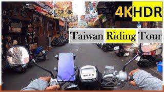 【4K HDR】Riding Motorcycle - Feng Chia Night Market - Taichung City - Taiwan Riding Tour