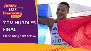 Sasha Zhoya battles to 110 hurdles gold ️  Race replay | Espoo 2023