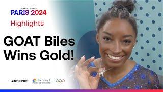 USA SUPERSTAR Simone Biles wins all-around gold medal  | #Paris2024 #Olympics