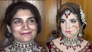 Bridal makeup tutorial with kashees jewlary and dress || best foundation for all skin type