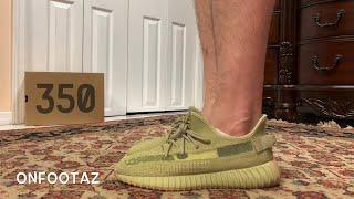 Adidas Yeezy Boost 350 V2 Sulfur On Foot