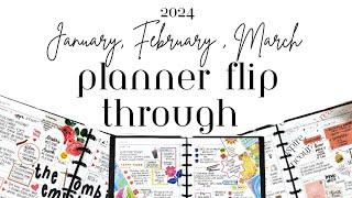 My 2024 Planner Flip Through| How I Used My Happy Planner| January, February, & March Spreads