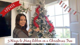 How to Hang Ribbon on a Christmas Tree// 5 Ways to Hang Ribbon on Christmas Tree