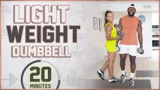 20 Minute Light Weight Dumbbell Workout [Full Body//Compound Exercises]