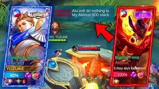 ALUCARD VS ALDOUS 500 STACK! WHO WILL WIN?? | MLBB