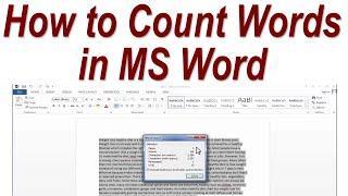 How to Count Words in MS Word ! How to Count Characters in MS Word