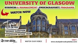 University Of Glasgow Business & Management Undergraduate Programs