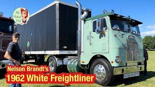 Nelson Brandt's 1962 White Freightliner Cabover & 1984 Trailmobile Trailer with Living Quarters