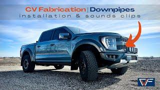 Raptor - How to install CV Fabrication Downpipes w/ BEFORE & AFTER sound clips!!