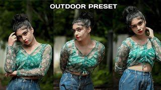 Outdoor portrait preset | Free lightroom preset | Green outdoor preset |