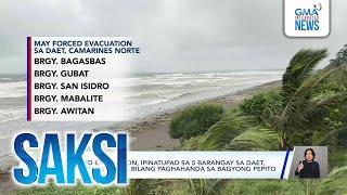 Forced evacuation, ipinatupad sa 5 barangay sa Daet, Camarines Norte bilang paghahanda sa... | Saksi