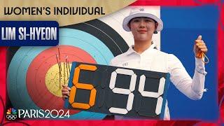 Lim Si-Hyeon sets WORLD RECORD in women's individual archery | Paris Olympics | NBC Sports