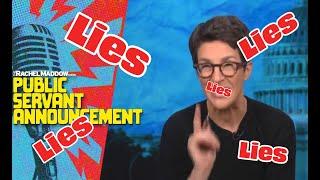 Rachel "MAD COW" Maddow, lies, mischaracterizes, and omits info about Christie Noem