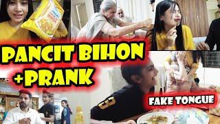 Pancit Bihon Para sa Byenan // Fake Tongue  Prank! // Filipino Indian Vlog