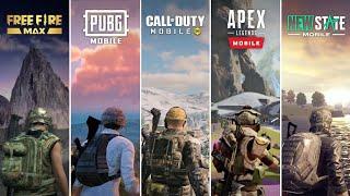 NEW STATE MOBILE VS APEX LEGENDS MOBILE VS CALL OF DUTY MOBILE VS PUBG MOBILE VS FREE FIRE MAX