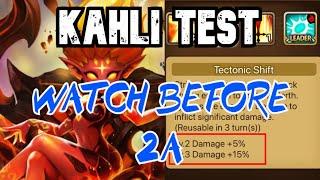 SUMMONERS WAR / MUST WATCH KAHLI TEST -2A AND SKILL UPS-