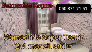 Əhmədlidə bina evi satilir kiyev layihə 2 dən 3 düzəlmə Super təmir