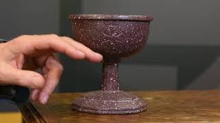 Byzantine Porphyry Chalice with Cross 0504 with Tim Wonnacott