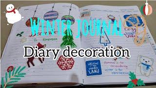 Winter Journal | Diary Decoration | Journal writing | December  journal @DIYwithMinnie