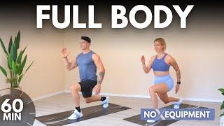 1 Hour FULL BODY WORKOUT at Home - Bodyweight Circuits - Low Impact workout - No Equipment Needed