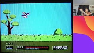 Duck Hunt in a CRT TV with original hardware.