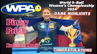 RUBILEN AMIT vs SIMING CHEN, Women's Final,2024 Massé WPA World Women 9-Balls championship Sept.2024