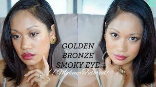Golden Bronze Smoky Eye Tutorial | thereafterish.