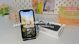 iphone 11 unboxing in 2022 ️ | 128gb,black,accessories + set up 