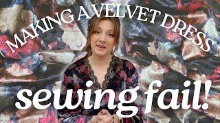 A sewing fail! Making a velvet dress goes wrong. Knit dress sew-along and honest thoughts