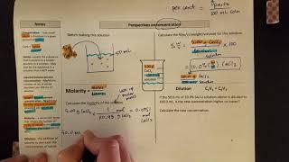 Solutions - %w/v and Molarity and dilution
