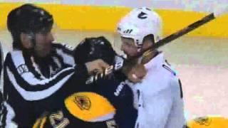 Tim Thomas Hits Henrik Sedin (June 6 2011)