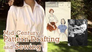 Patterning and Sewing a 1950s Raglan Blouse