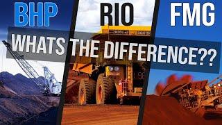 What's The Difference between Mining Companies BHP RIO FMG | ASX Review