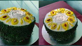 Jackfruit cake decor @mom with sheza