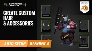 Create Custom Hair and Accessories via Blender Auto Setup | Character Creator 4 Tutorial