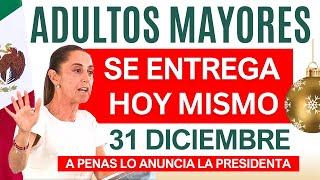 SE ENTREGA HOY MISMO ADULTOS MAYORES 31 DE DICIEMBRE 2024