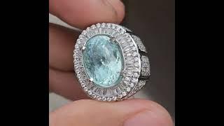 Natural Light Blue Aquamarine Beryl Brazil No Treatment 8.62 carats memo SKY lab #aquamarine