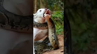 Dog  vs Snake Fiercely Fight  #wildlife #nature #animalfight #usa #shorts