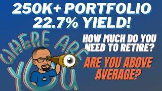 22.7% Yield! Retire With Less Series Aug 22 | How Much Do You Need To Retire | 250K Paper Portfolio