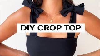 CROP TOP DIY | Easy no sewing pattern