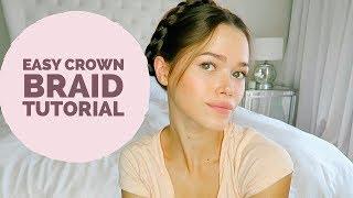 3 Min Easy Crown Braid Hair Tutorial!