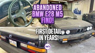 ABANDONED GARAGE FIND First Detail in Years BMW E28 M5! Satisfying Car Detailing Restoration