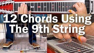 12 Chords Using the 9th String on the E9 | Chord Study | Pedal Steel Guitar Lesson