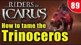 Riders Of Icarus - How to tame Trinoceros! (Dinosaur mount) Taming Trinoceros!