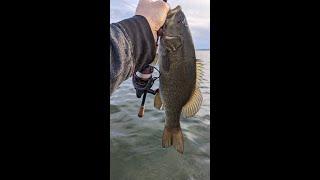 Fishing For Smallmouth In Lake Huron  at Tawas Point!