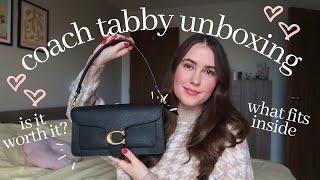 COACH TABBY 26 UNBOXING // what fits inside & is it worth it? | Alice Hope