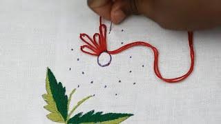 easy embroidery, latest flower embroidery design, hand embroidery tutorial by Nakshi Kantha Design