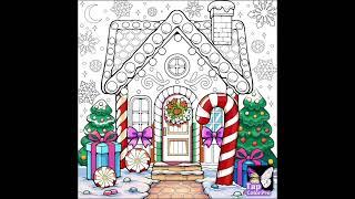 Coloring!! #color #coloring #coloringapp #viral #holiday #Christmastree #friday #gingerbreadhouse