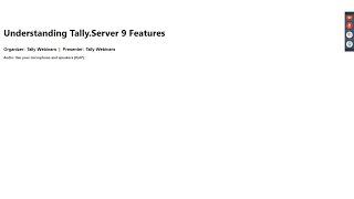 Understanding Tally Server 9 Features & Functionalities Webinar By Tally Solutions